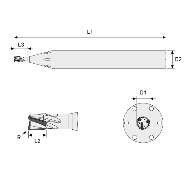Mehrzahnfräser CVD-D Ø2,00