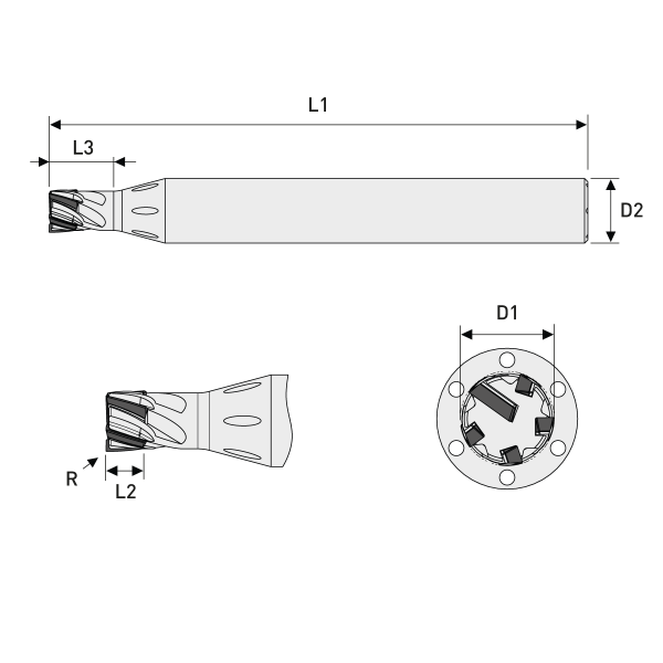 Mehrzahnfräser CVD-D Ø4,00
