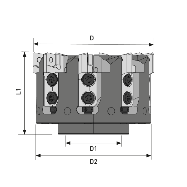 Kassettenfräser Ø80 Komplett-Set