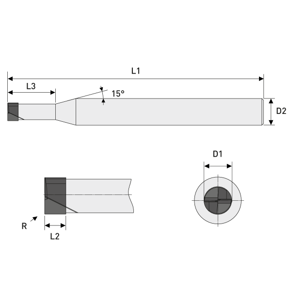 Eckschaftfräser CBN Ø5,00