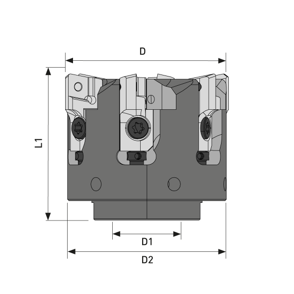 Kassettenfräser Ø63 Komplett-Set