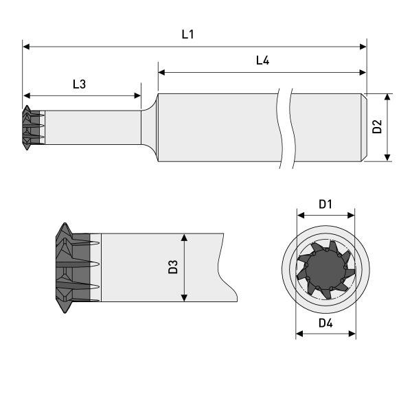 Solid PKD Gewindefräser M5 P0,80