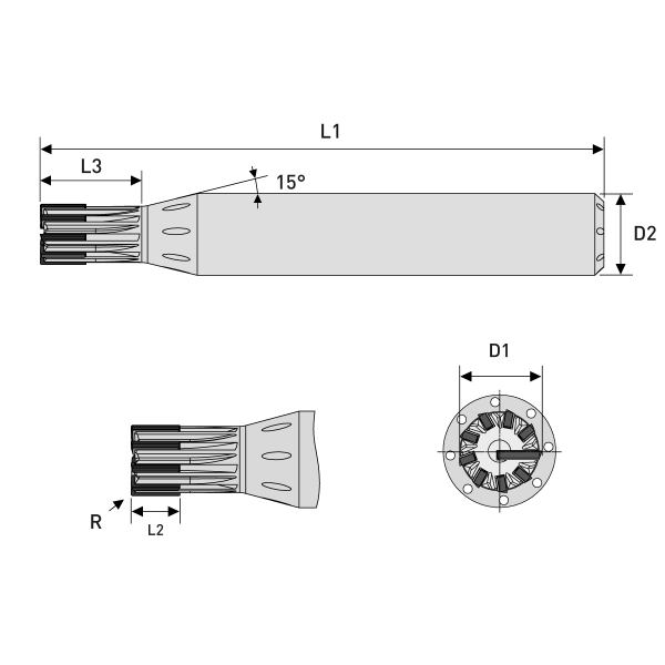 Mehrzahnfräser CVD-D Ø10,00