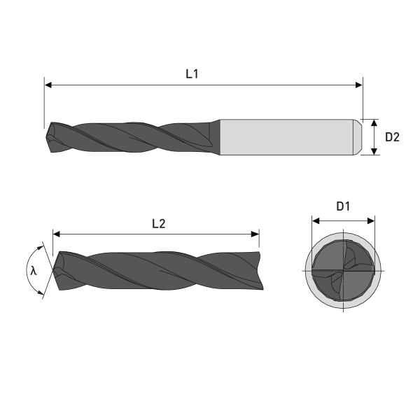 Bohrer Ø3,20 CBNCoat