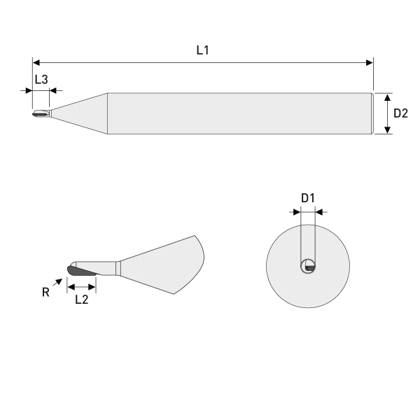 Radiusfräser CVD-D Ø0,90