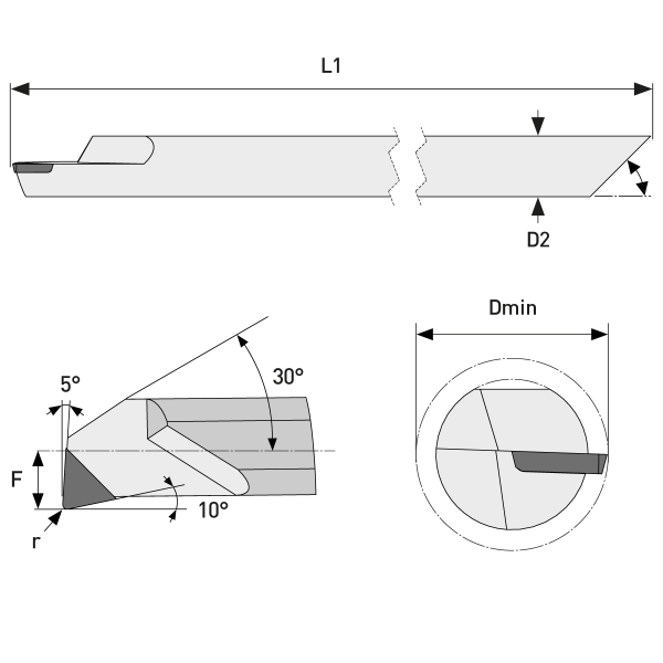 Boring Bar CVD-D Dmin 9,00