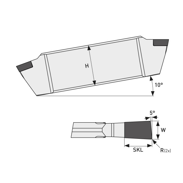 Grooving Insert ECO-Line B 2,00 CBN-H