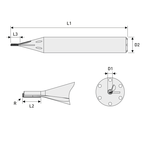 Multi-Tooth End Mill Diamond Ø1,00