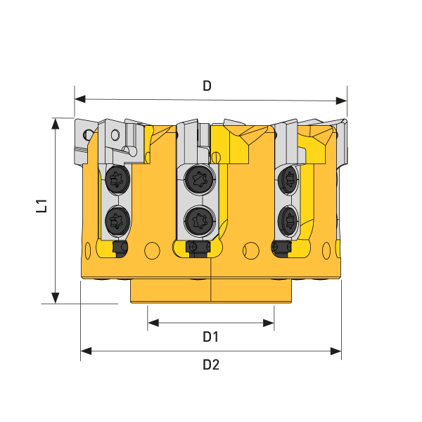 Kassettenfräser Ø80 Komplett-Set
