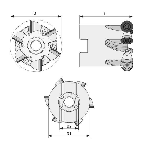 Kopierfräskopf Ø80,0 Z7
