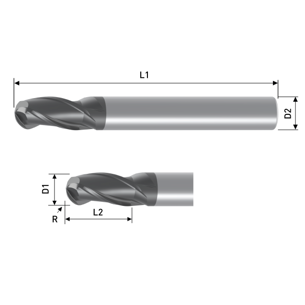 VHM - 3D Radiusfräser Ø3,00