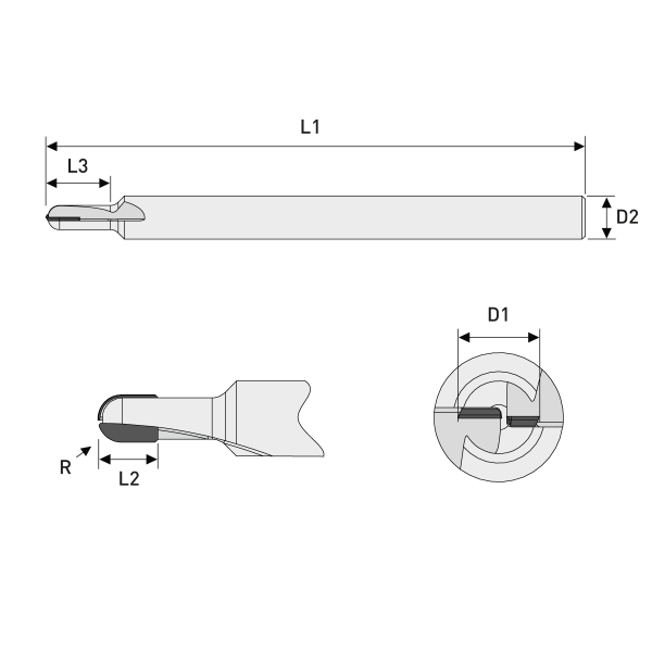 Radiusfräser CVD-D Ø2,00