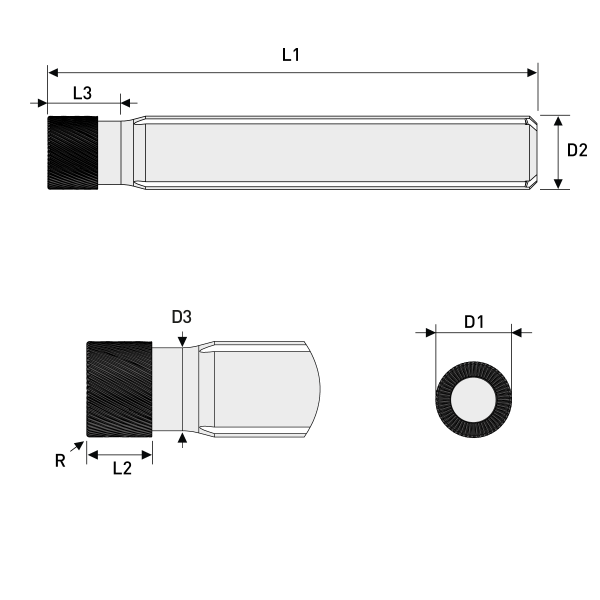 Solid Eckschaftfräser PKD Ø6,00