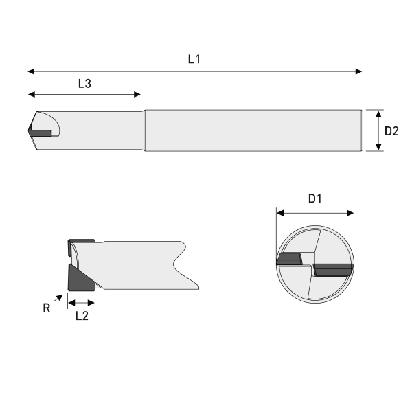 Eckschaftfräser CBN Ø8,00