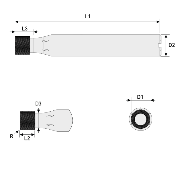Solid Eckschaftfräser PKD Ø5,00