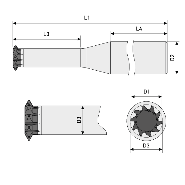 Solid PKD Gewindefräser M6 P1,00
