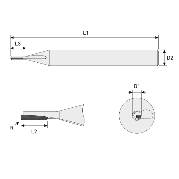 Eckschaftfräser CVD-D Ø1,00