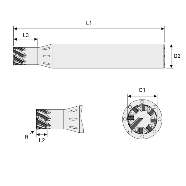 Multi-Tooth End Mill Diamond Ø6,00